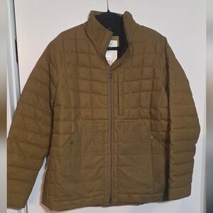 L.L.Bean Womens Upcountry Waxed Cotton Down Sweater Dark Sable Size 1X Plus NWT